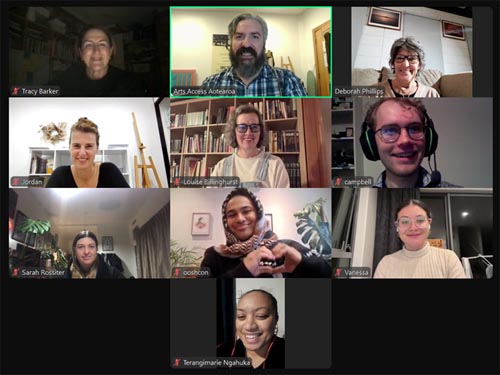 Neil Wallace and nine students meet online as part of the Arts in Educators course